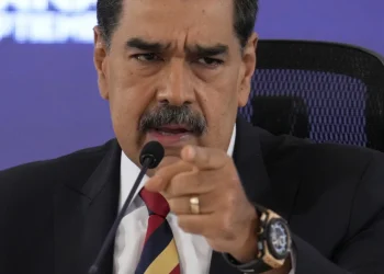 Venezuela President Nicolas Maduro speaks during a press conference in Caracas, Venezuela, Monday, Sept. 1, 2025. (AP Photo/Ariana Cubillos)