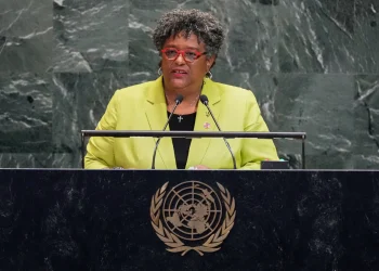Barbados Prime Minister Mia Mottley addresses the 80th session of the United Nations General Assembly, on September 26. - AP Photo