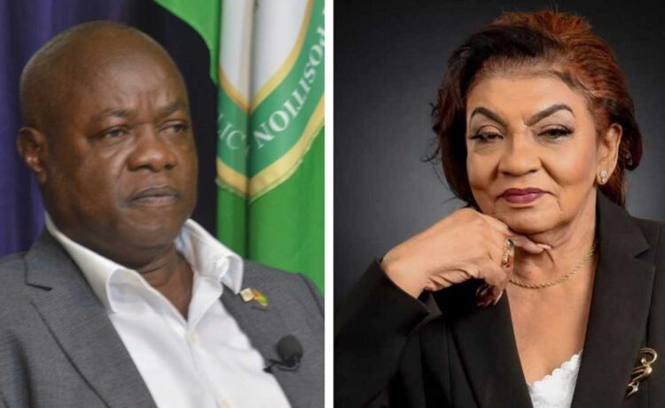 People's National Congress leader Aubrey Norton, and Chairman of the Guyana Elections Commission (GECOM), Retired Justice Claudette Singh