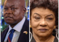 (L-R) Leader of the Opposition Aubrey Norton and Chairperson ret'd Justice Claudette Singh