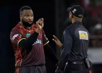 Pollard was miffed with the crowd at Guyana © CPL via Getty Images.