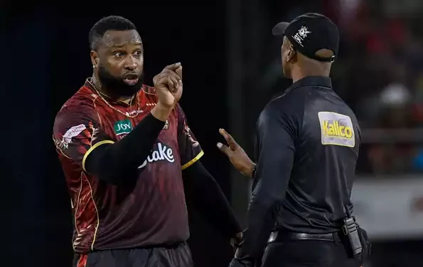 Pollard was miffed with the crowd at Guyana © CPL via Getty Images.