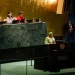 President Netumbo Nandi-Ndaitwah of Namibia delivers her address at the High-level Meeting of the General Assembly on the Thirtieth Anniversary of the Fourth World Conference on Women, 22 September 2025. Photo: UN Women / Ryan Brown