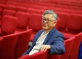Jin Mingri, the head pastor of Zion Church, in the congregation hall in Beijing in 2018.Thomas Peter / Reuters file