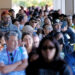 People line up at a food bank for furloughed federal workers Wednesday in Hyattsville, Md.Brendan Smialowski / AFP via Getty Images