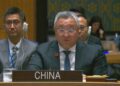 Fu Cong, China's permanent representative to the UN, speaks at a UN Security Council briefing on October 22, 2025. Photo: UN Web TV