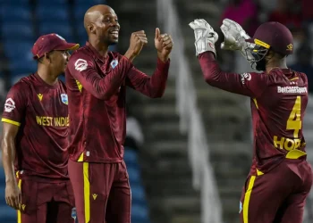 WI won 3-0 under Chase's captaincy in the T20I series • AFP/Getty Images