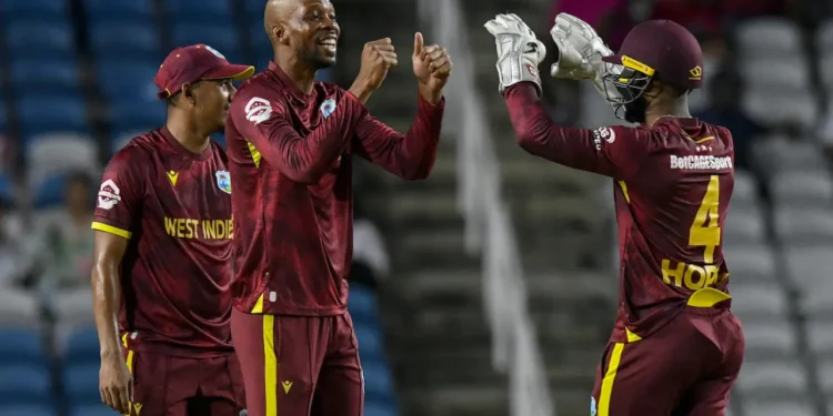 WI won 3-0 under Chase's captaincy in the T20I series  •  AFP/Getty Images