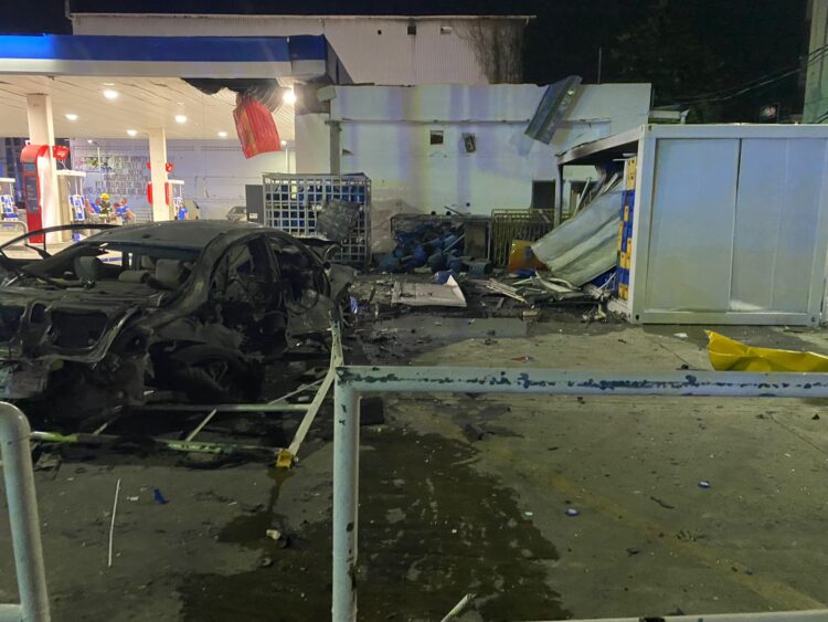 Gas station bombed on October 25, 2025