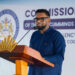 President Ali delivering the feature address at the commissioning of the Cummings Lodge water treatment plant on October 18, 2025 (DPI photo)