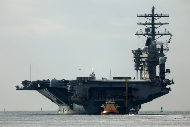 The U.S Navy USS Nimitz (CVN-68), the world's oldest nuclear-powered aircraft carrier sails out of San Diego Bay to the Pacific Ocean to perform readiness drills before returning its homeport of Naval Base Kitsap on November 18, 2024 in San Diego, California. The ship is scheduled to be decommissioned in fiscal 2026.
Kevin Carter/Getty Images