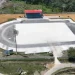 An aerial view of the soon-to-be completed New Amsterdam Synthetic Track