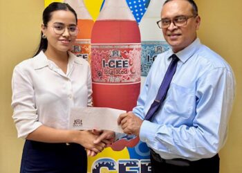 Mr. Shivanand Nandalall received sponsorship from the  Brand Manager Ms. Shenisa Fredericks