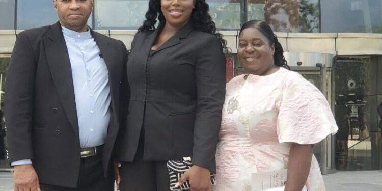 Trishona Ainsworth (centre) and family (Facebook photo)