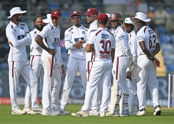 The West Indies team. (Photo credit: AFP/Getty Images)
