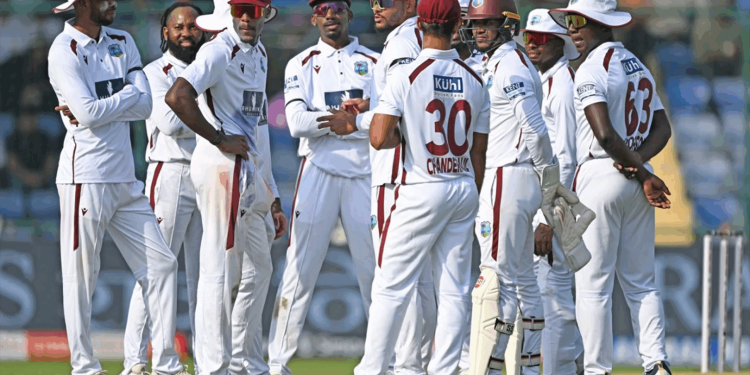 The West Indies team. (Photo credit: AFP/Getty Images)