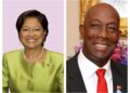 L-R Trinidad and Tobago Prime Minister Kamla Persad-Bissessar and former Prime Minister Dr. Kieth Rowley