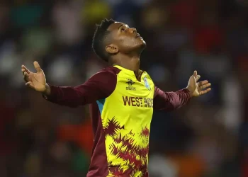 Akeal bowled the super over for West Indies. © Getty