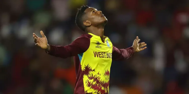 Akeal bowled the super over for West Indies. © Getty