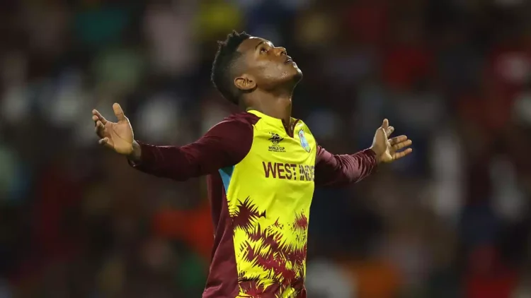 Akeal bowled the super over for West Indies. © Getty