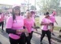 FGM Leader Amanza Walton-Desir (l) and others in October 2025 Cancer Walk (Photo FGM Facebook)