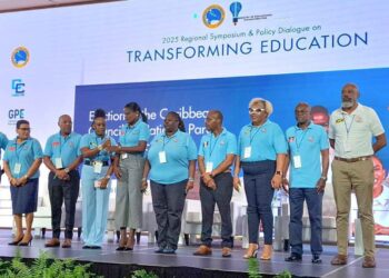 Newly elected executive committee: (from Left) President, Everton Hannam - Jamaica; 1st Vice President, Zena Ramatalli - T&T; 2nd Vice President, Walter Stewart - T&T, 3rd Vice President, Danavier Fisher - Bahamas; General Secretary, Keiran Glasgow - Trinidad and Tobago; Assistant General Secretary; Bety-Ann Skinner - Bahamas; Treasurer, Shone Gibbs - Barbados; Assistant Treasurer, Mitsie Harris-Dillon - Jamaica; Trustee, Alister Thomas - Antigua and Barbuda; Trustee, Stewart Jacobs - Jamaica; and Public Relations Officer, Nicole Brathwaite - Barbados.