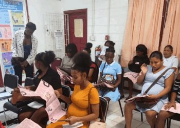 Several expectant mothers were present during the campaign launch