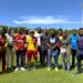 Course Instructors Mr. Brendon Ramlal (left) and Mr. Keshava Ramphal (second right) with participants at Coolidge Cricket Ground, Antigua.