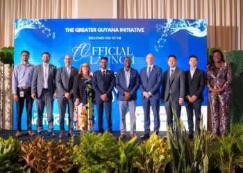 Key project stakeholders from the Greater Guyana Initiative, Ministry of Education, and Recover Guyana.