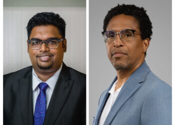L-R President Irfaan Ali and Dr. Terrence Campbell