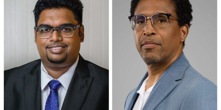 L-R President Irfaan Ali and Dr. Terrence Campbell