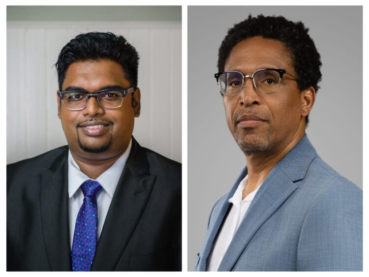 L-R President Irfaan Ali and Dr. Terrence Campbell