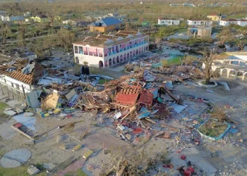 An aerial view of destroyed buildings following the passage of Hurricane Melissa, in Black River, St. Elizabeth, Jamaica, on Oct. 29, 2025.
RICARDO MAKYN /AFP via Getty Images