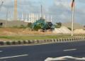 Present situation at the construction site for the 12-story office complex- October 2025