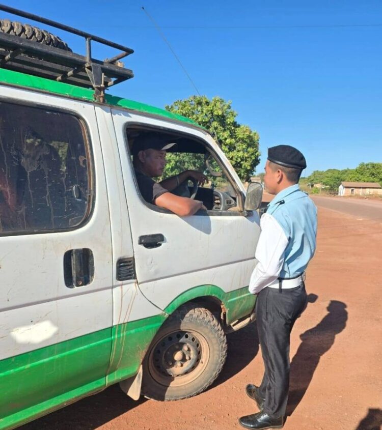 Police conducting road safety in Region 9 (GPF photo)