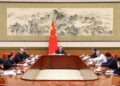 Chinese Premier Li Qiang presides over a State Council study session on Oct. 15, 2025. Li on Wednesday urged efforts to accelerate the reform and innovation in standardization work, aiming to promote the quality upgrading in the real economy and strengthen the endogenous momentum for high-quality development. (Xinhua/Huang Jingwen)