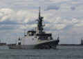 A Venezuelan Navy patrol boat sails off the Carribean coast amid heightened tensions with the US. Photo: Reuters