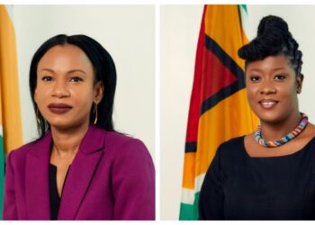 L-R Minister of Home Affairs Oneidge Walrond and FGM Leader Amanza Walton-Desir