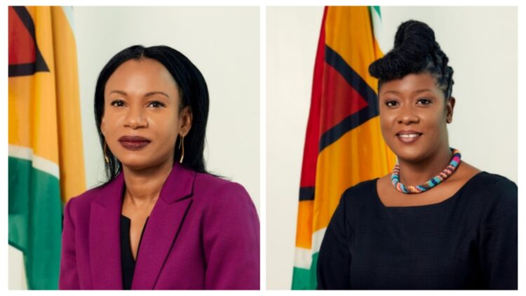 L-R Minister of Home Affairs Oneidge Walrond and FGM Leader Amanza Walton-Desir