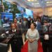 Prime Minister Kamla Persad-Bissessar, centre, accompanied by Works Minister Jearlean John and other government officials at the launch of the TT Revitalisation Blueprint, at the Diplomatic Centre, St Ann's, PoS on November 7. - File photo by Faith Ayoung