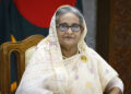 Bangladesh's ousted Prime Minister Sheikh Hasina in Dhaka in 2023. Ludovic Marin / AFP via Getty Images