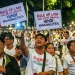People taking part in a mass demonstration against government corruption at Rizal Park in Metro Manila, Philippines, on Sunday.Daniel Ceng / Anadolu via Getty Images