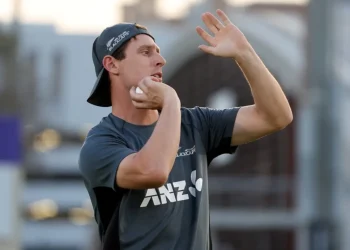 Matt Henry had missed the final two ODIs against England due to a calf strain • ICC via Getty Images