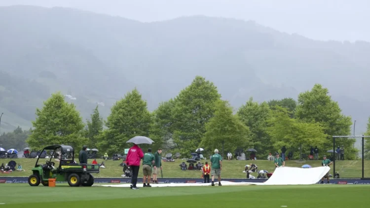 Rain in Nelson kept New Zealand 2-1 up in the series • Getty Images