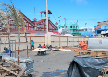Area in Stabroek Market where vendors will be dislocated by Govt project (Team Mohamed's photo)