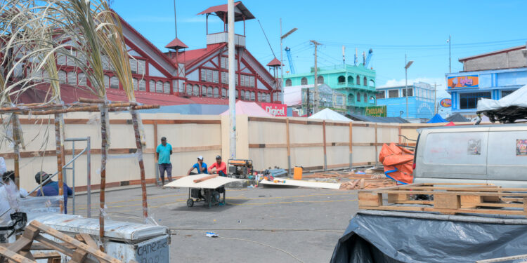Area in Stabroek Market where vendors will be dislocated by Govt project (Team Mohamed's photo)