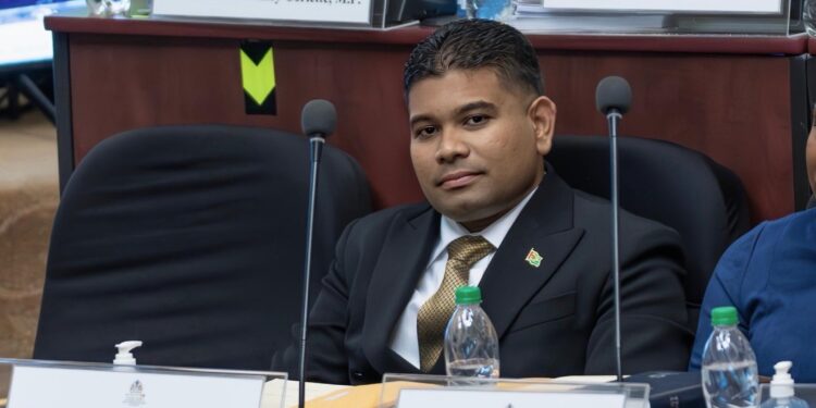 WIN Leader Azruddin Mohamed sitting in the National Assembly on November 3, 2025