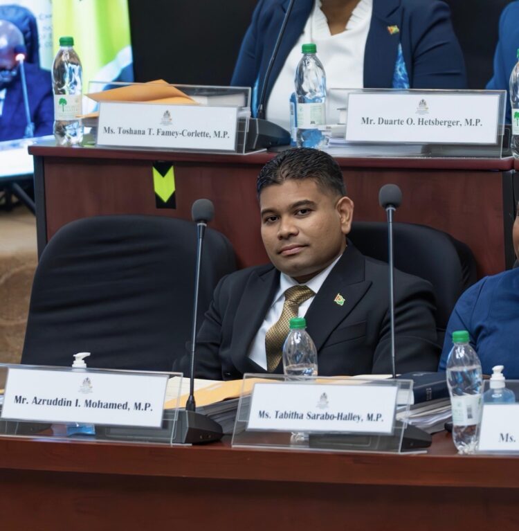 WIN Leader Azruddin Mohamed sitting in the National Assembly on November 3, 2025