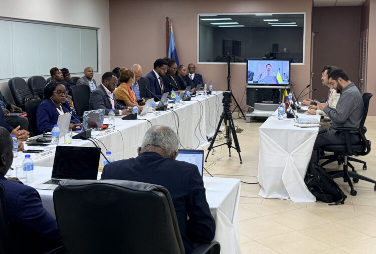 The third round of trade negotiations between CARICOM and Colombia, recently in Barbados.