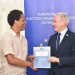EU Rep handing over Mission's Report on the 2025 General and Regional Elections to APNU Lead Parliamentarian Dr. Terrence Campbell